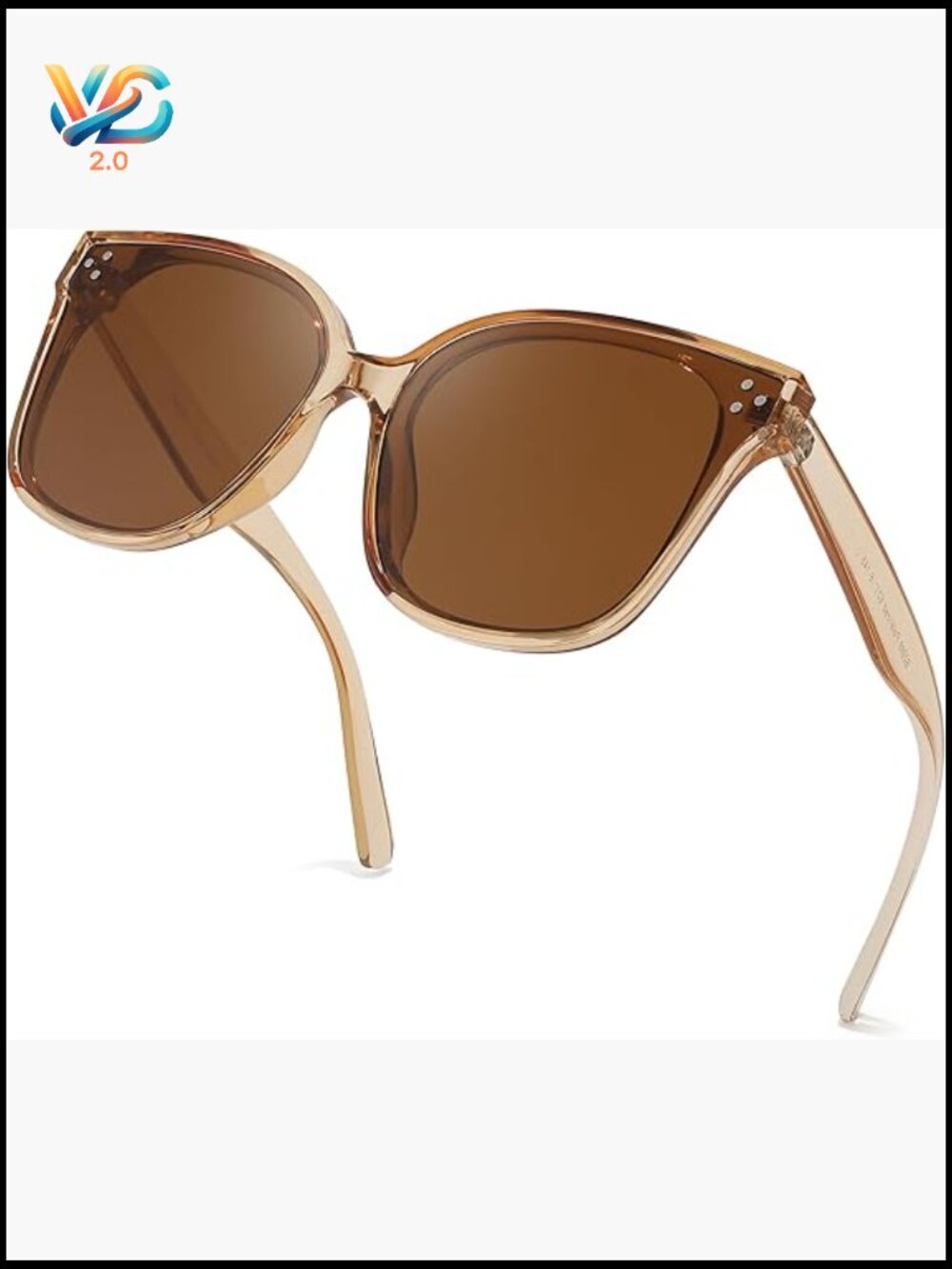 Oversized Polarized Sunglasses UV400 Protection Square Retro Fashion Women